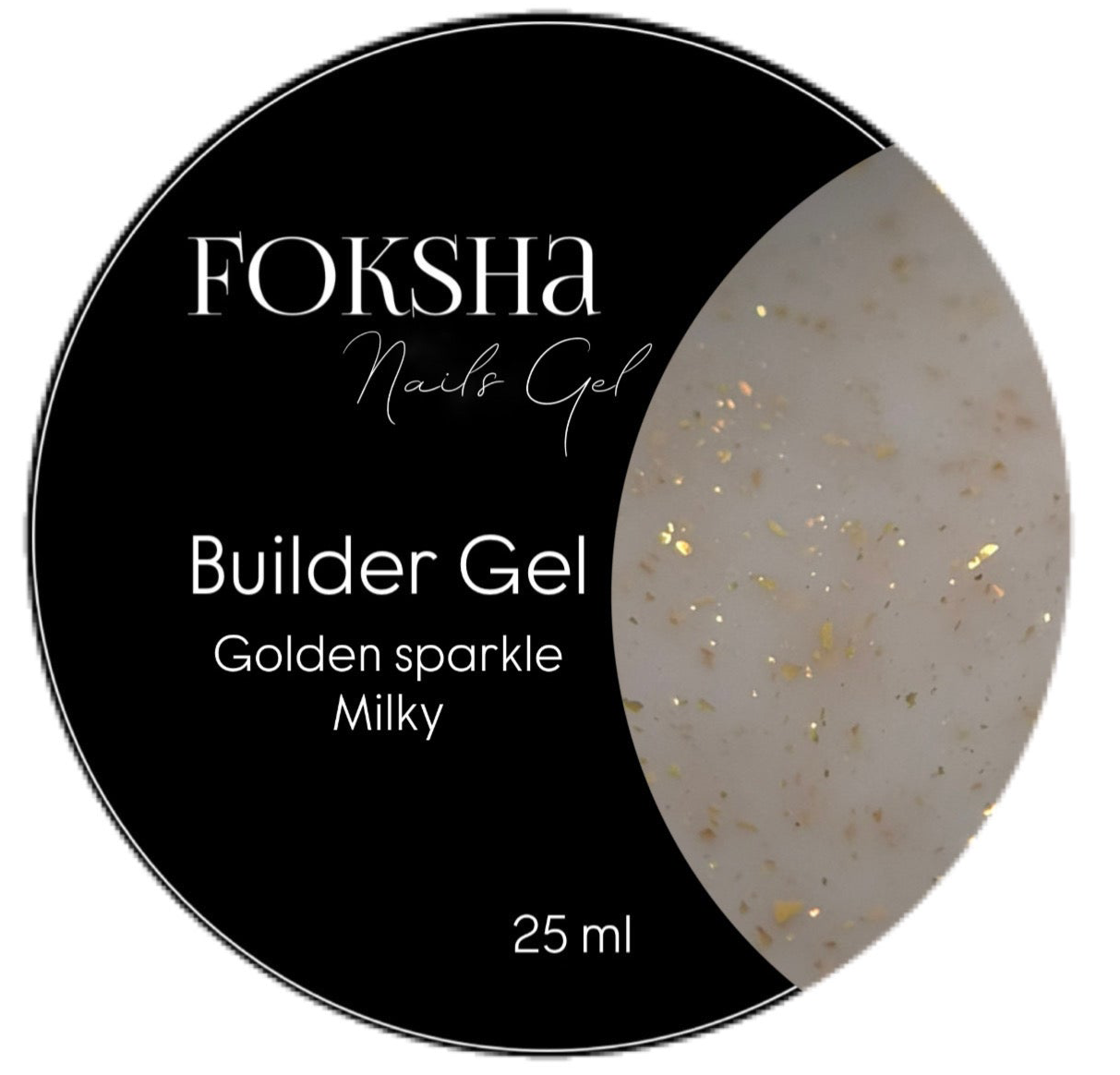 Builder Gel Golden sparkle Milky
