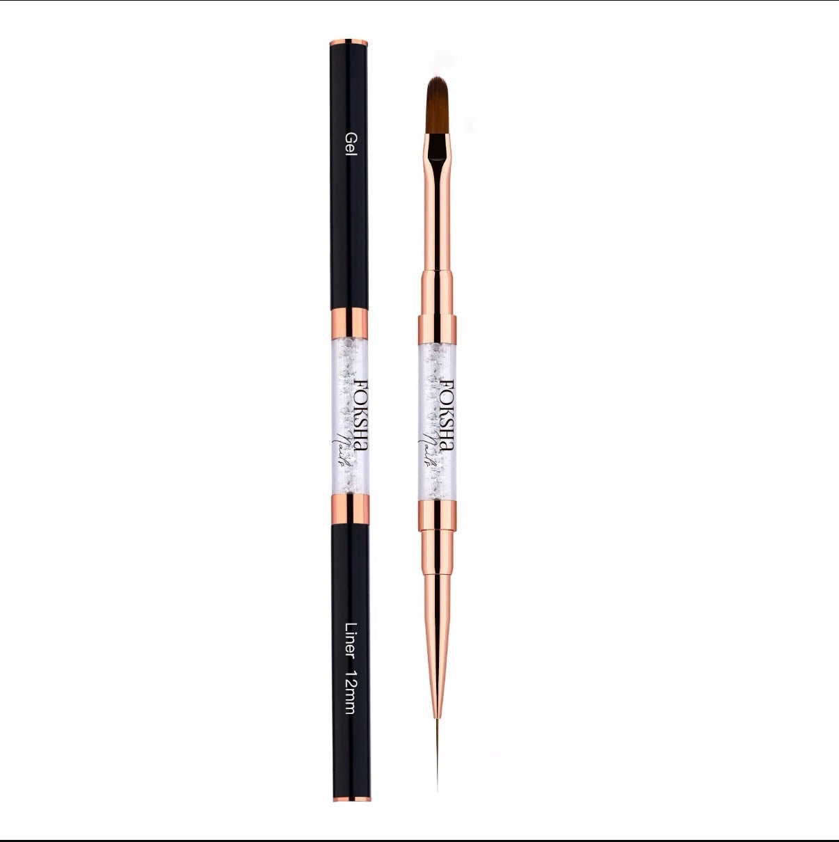 Double-ended nail brush (liner & gel brush)